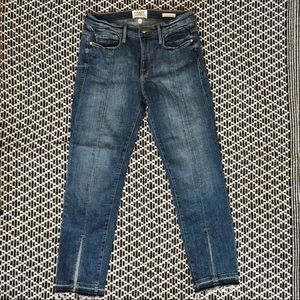 Frame Le Nouveau Straight Undone Hem with Slits